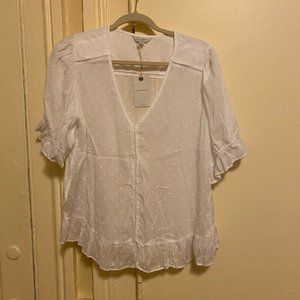 NWT Lucky brand soft white blouse